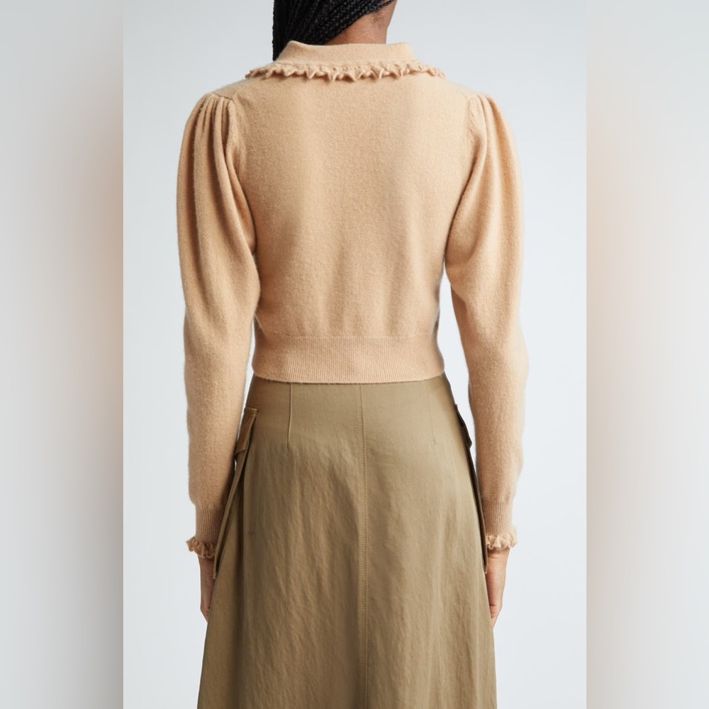 NWT $490 Ulla Johnson Kalila Frill Collar Cashmere Cardigan - Picture 3 of 6